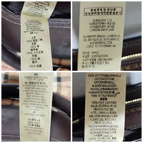 Authentic Burberry Haymarket Check PVC and Leather Small Hepburn Tote Bag - Picture 10 of 14